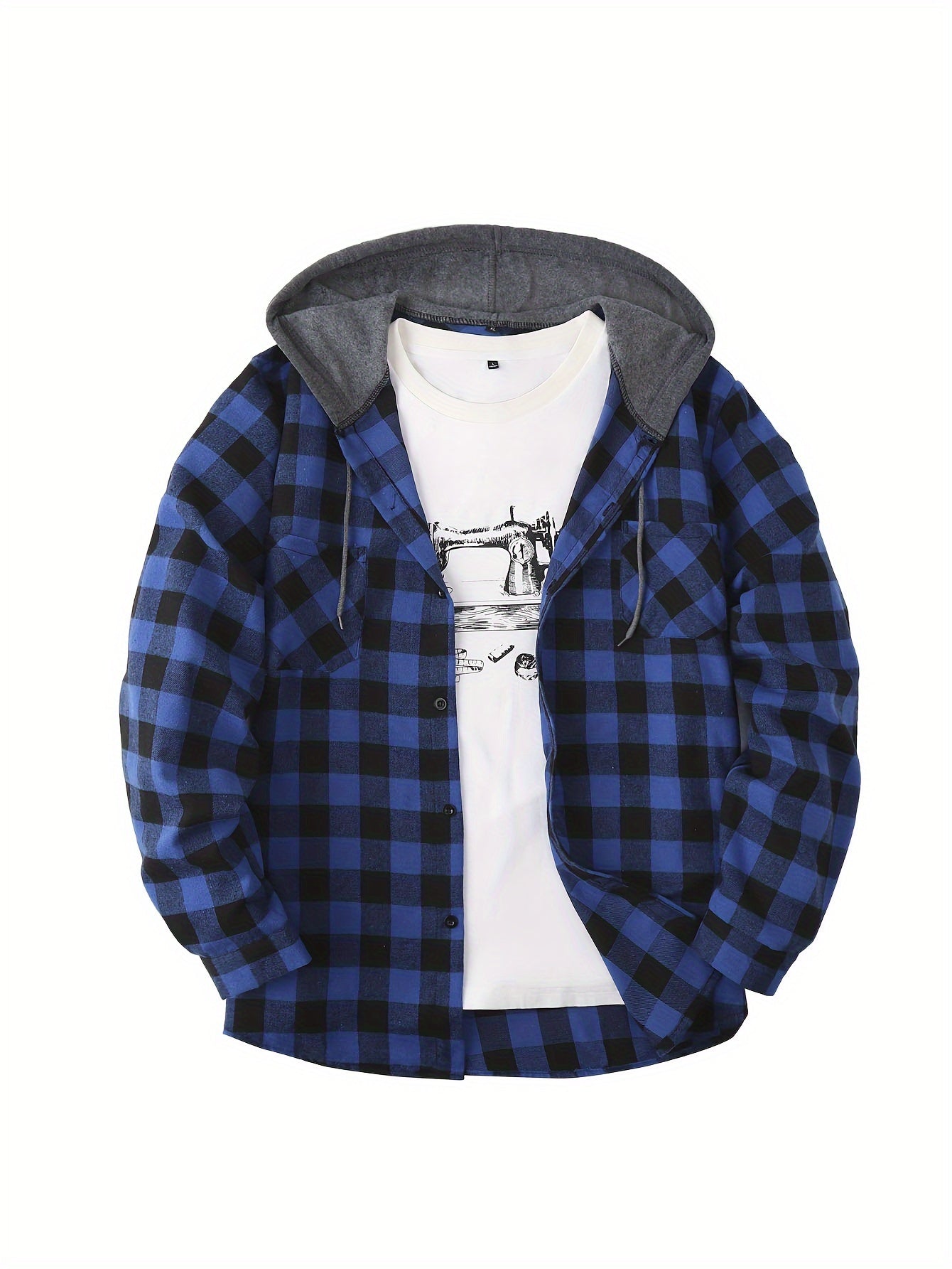 Camisa Masculina com Capuz em Xadrez - Conforto e Estilo para o Dia a Dia