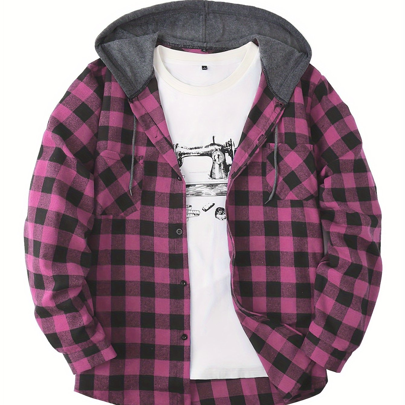 Camisa Masculina com Capuz em Xadrez - Conforto e Estilo para o Dia a Dia
