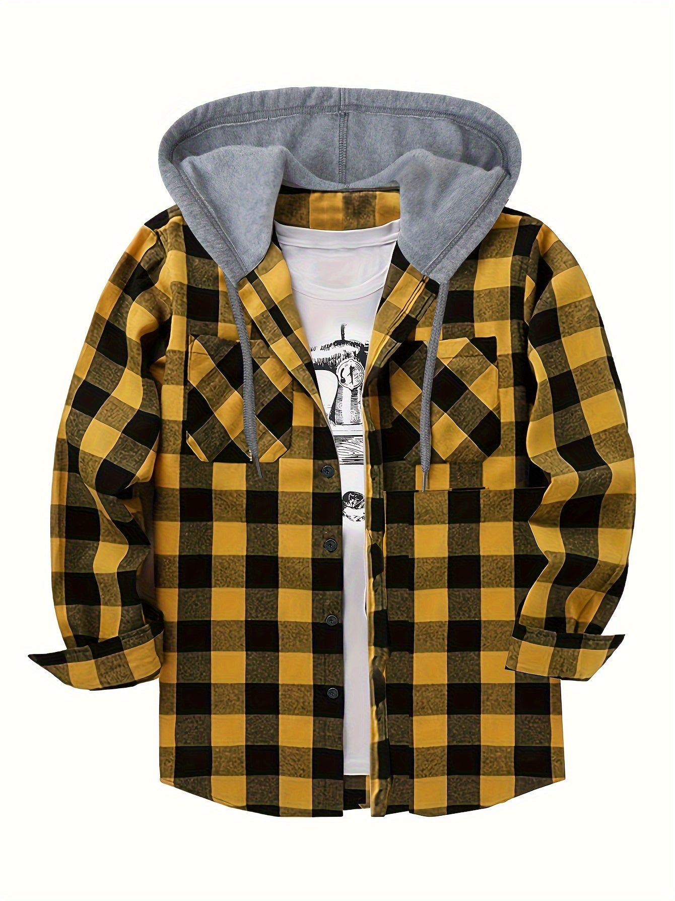 Camisa Masculina com Capuz em Xadrez - Conforto e Estilo para o Dia a Dia