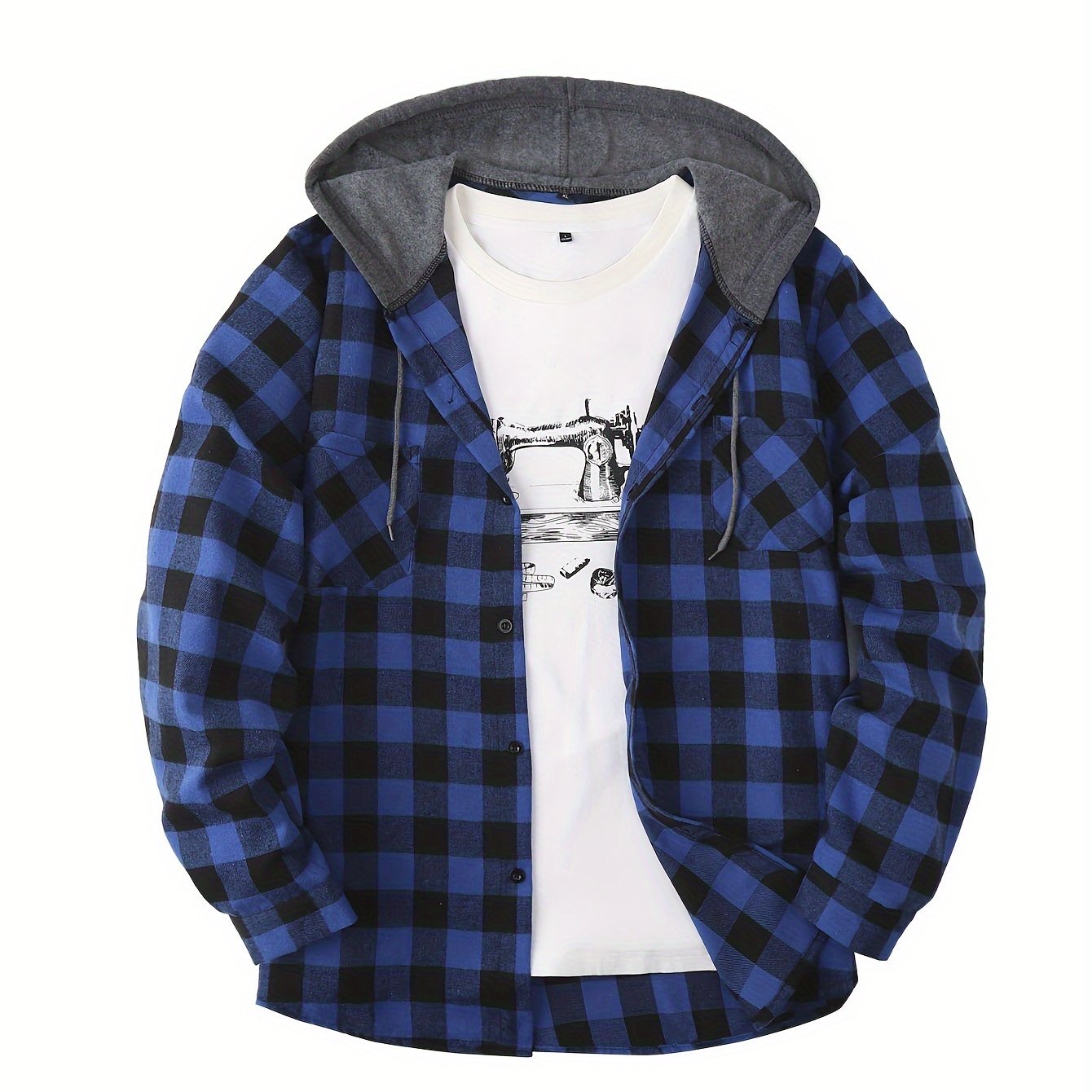 Camisa Masculina com Capuz em Xadrez - Conforto e Estilo para o Dia a Dia