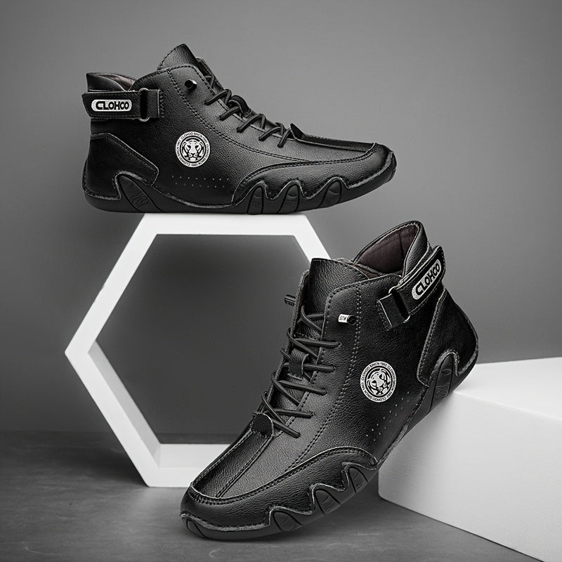 Botas Masculinas em PU - Conforto Antiderrapante para Atividades ao Ar Livre