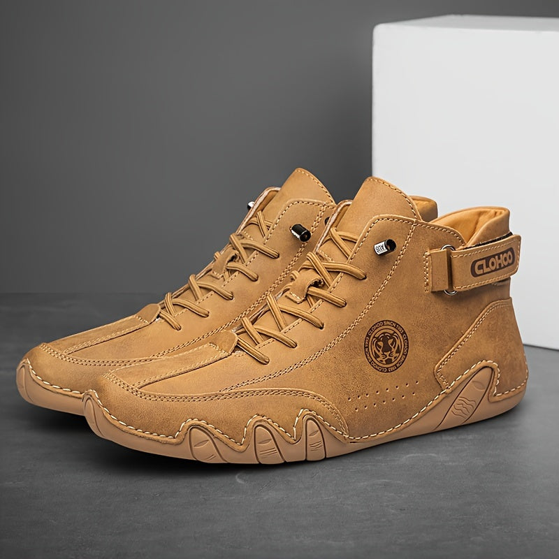 Botas Masculinas em PU - Conforto Antiderrapante para Atividades ao Ar Livre