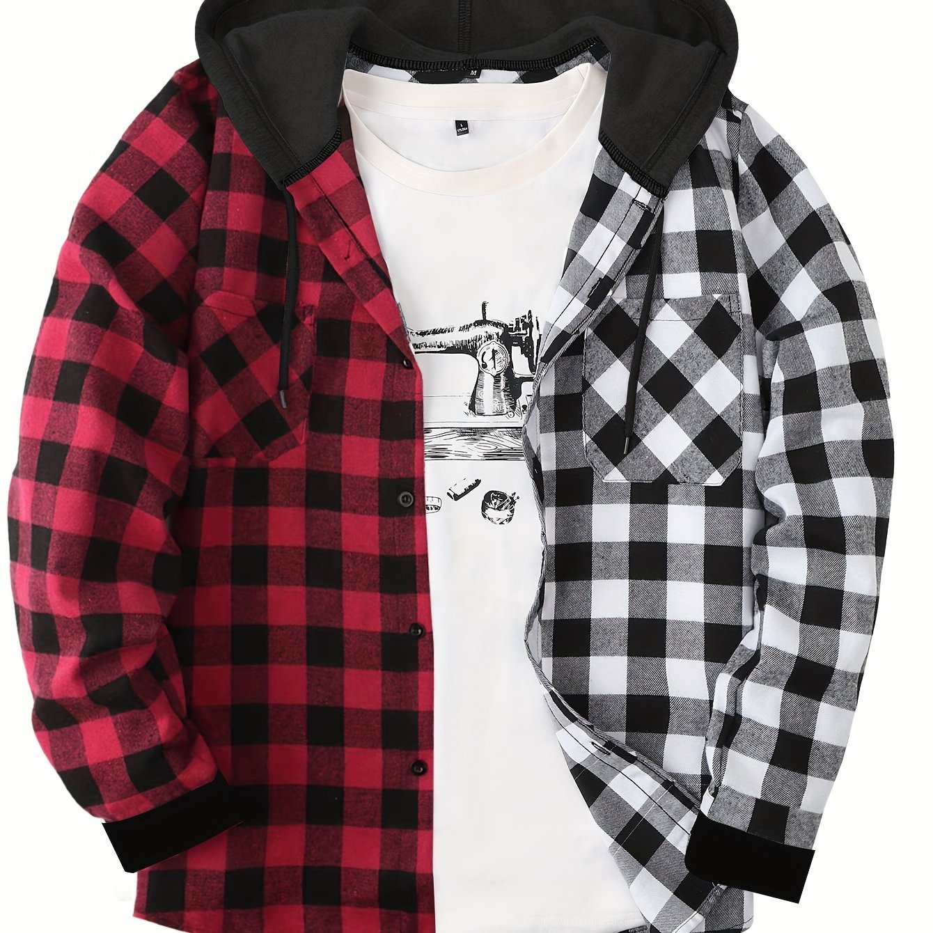 Camisa Masculina com Capuz em Xadrez - Conforto e Estilo para o Dia a Dia