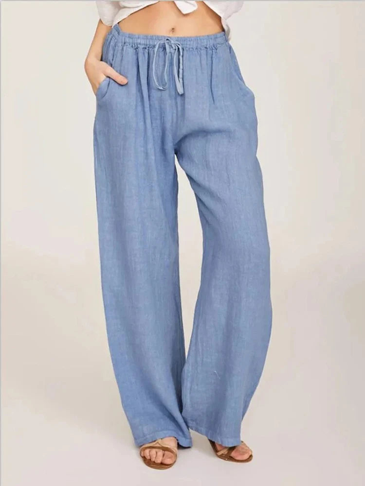 Calça Linho de Algodão Outono/Inverno 2024