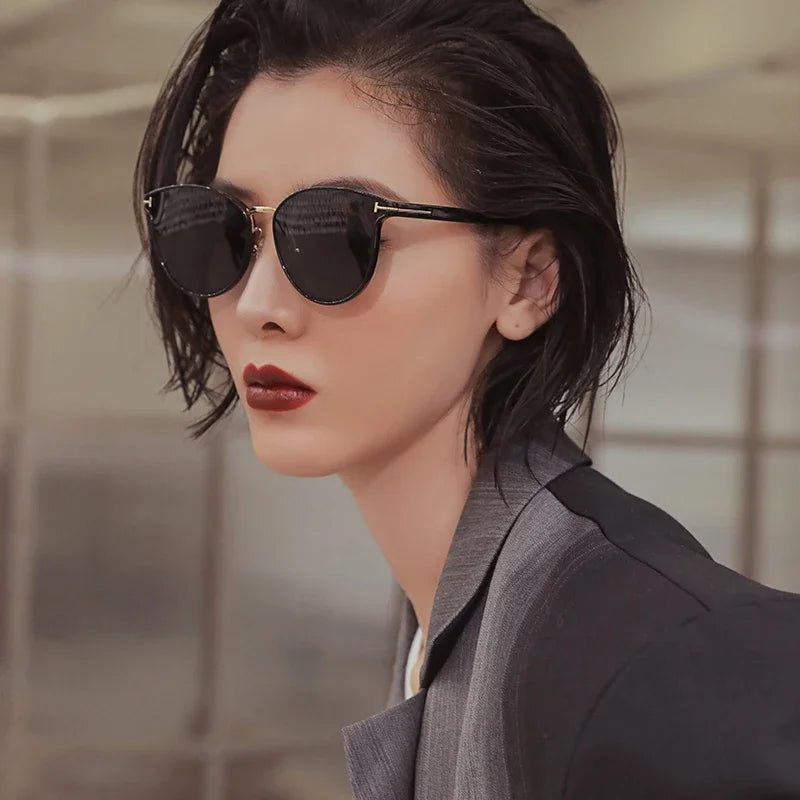 Óculos Lady Cat Eye 2025 – Polarizados, Luxo Ultralight