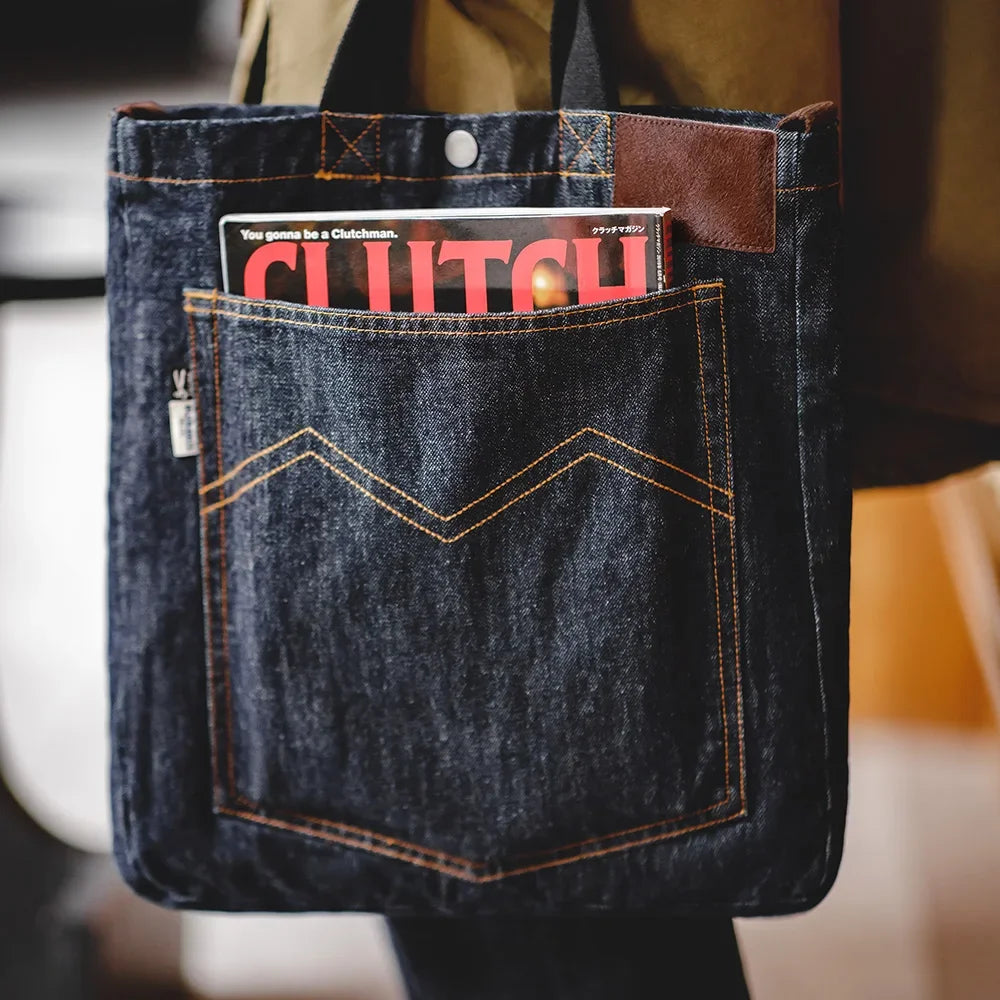 Bolsa Transversal Legacy Denim 14oz – Estilo Urbano Premium