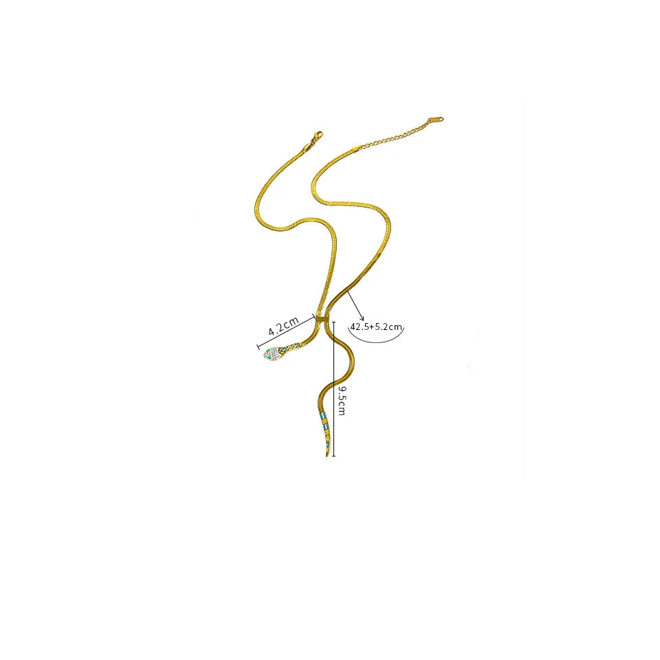 Colar Serpente Dourada Lúmina