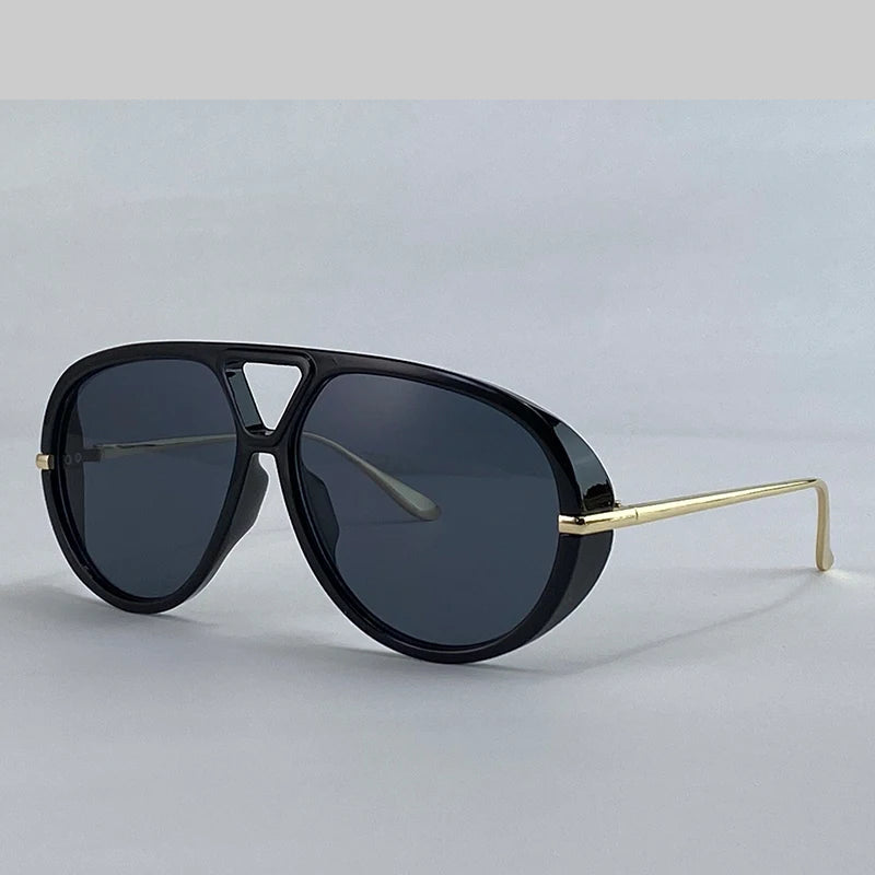 Óculos Pilot Punk Oversized 2025 – Vintage Luxo UV400
