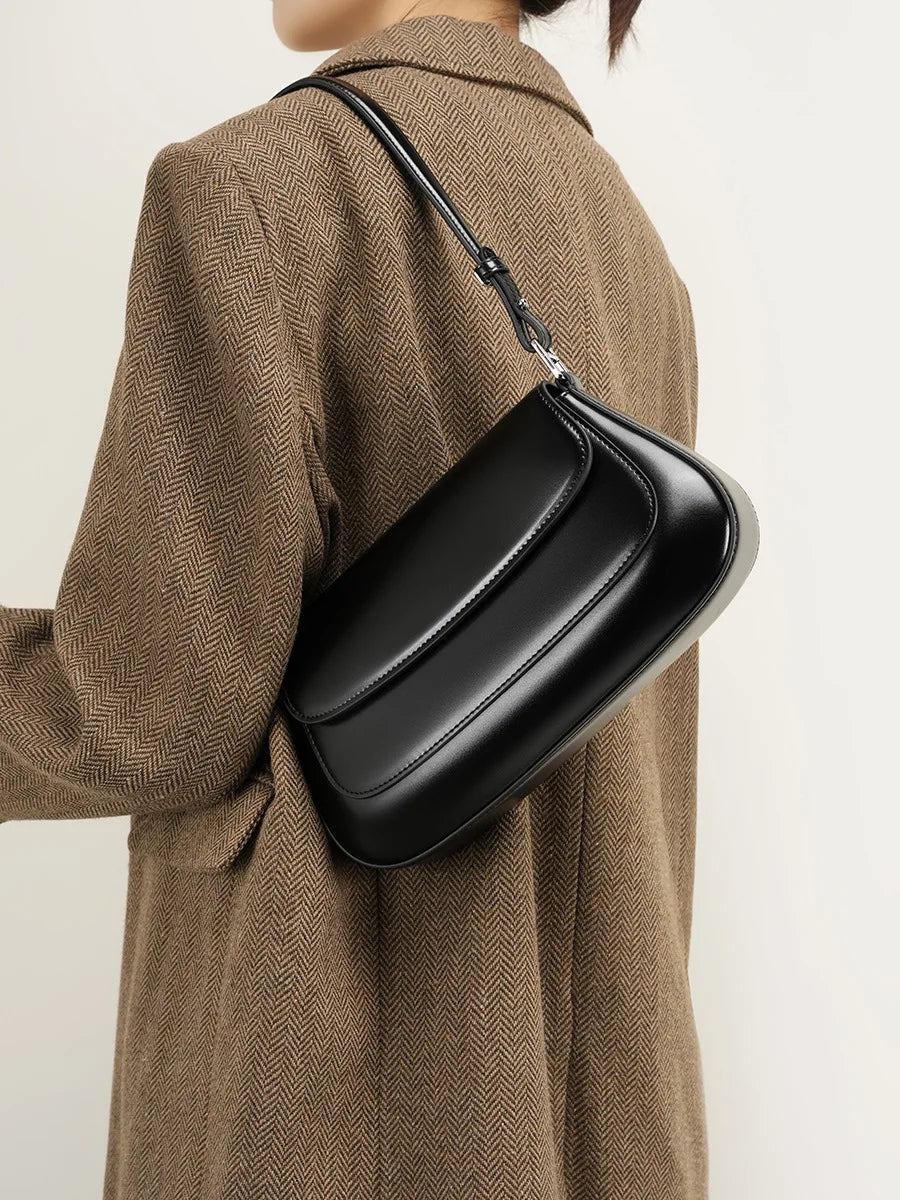 Bolsa Feminina Premium em Couro Genuíno - Estilo Vintage 2025