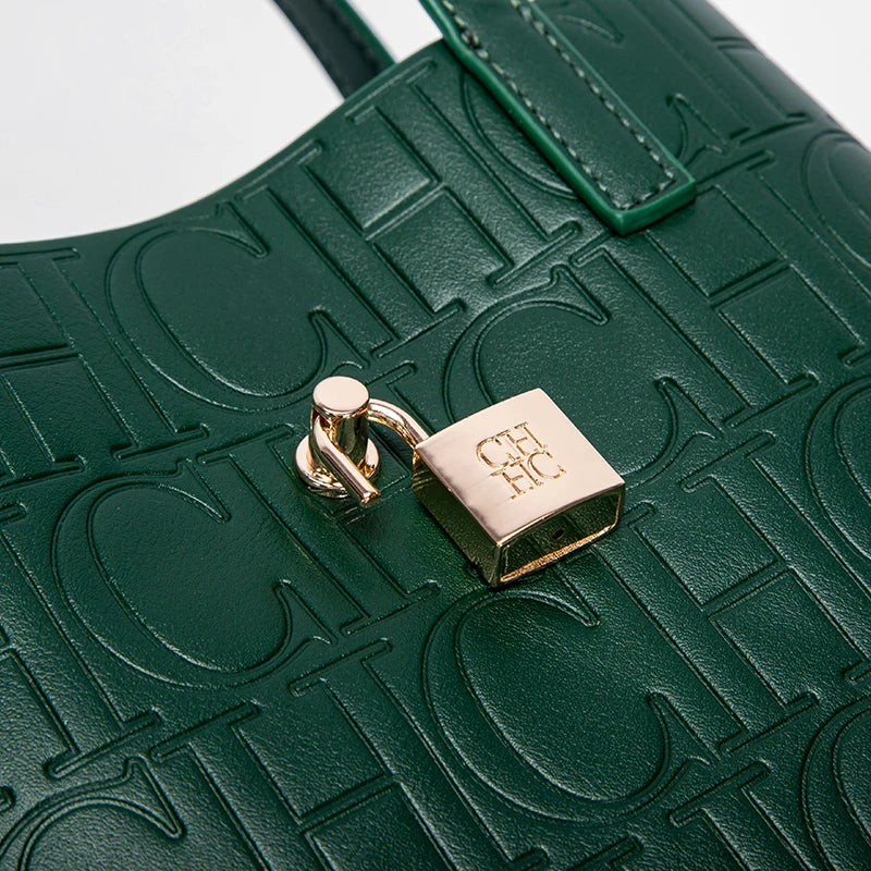 Bolsa Feminina Clássica Retro 2025 - Couro Sintético PU | Estampa Letter | Grande Capacidade