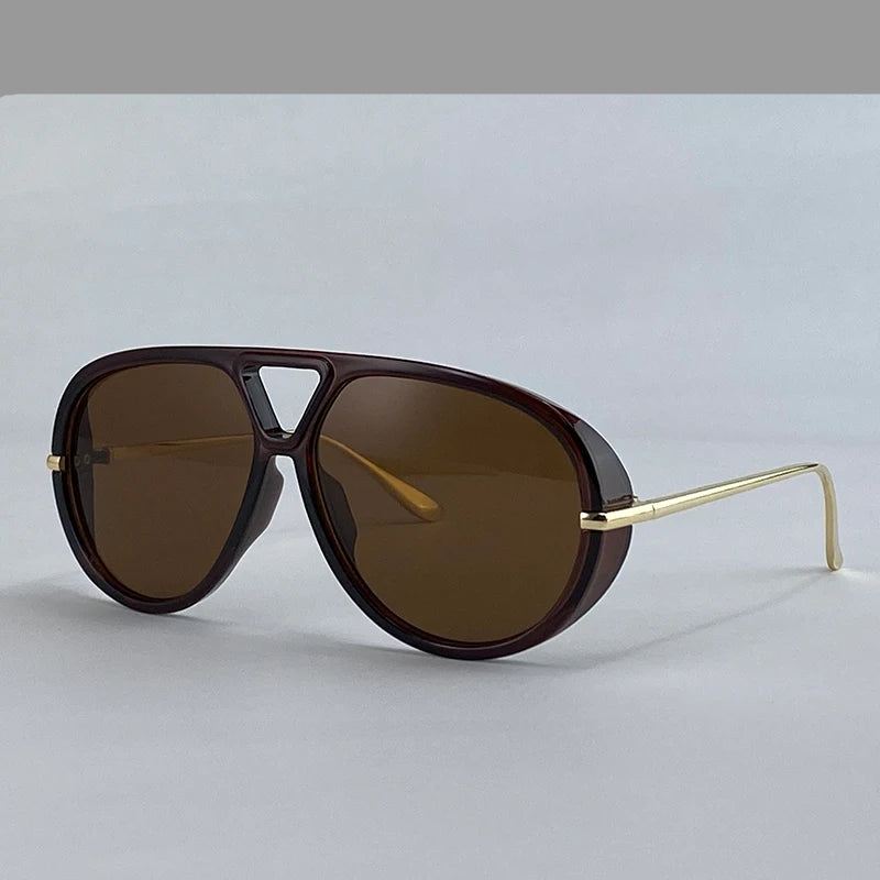 Óculos Pilot Punk Oversized 2025 – Vintage Luxo UV400