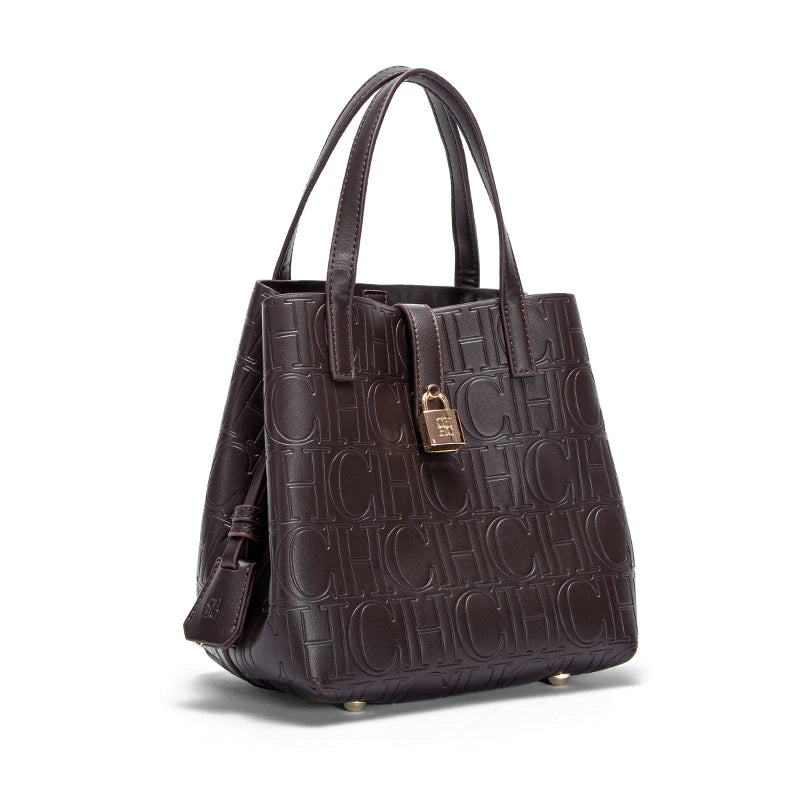 Bolsa Feminina Clássica Retro 2025 - Couro Sintético PU | Estampa Letter | Grande Capacidade