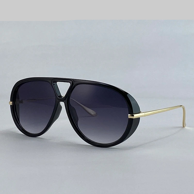 Óculos Pilot Punk Oversized 2025 – Vintage Luxo UV400