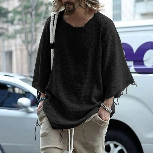 Camiseta Masculina Relic Raw – Manga Longa com Bordas Irregulares