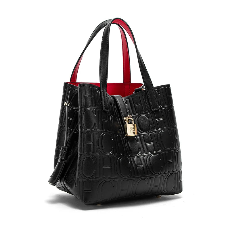 Bolsa Feminina Clássica Retro 2025 - Couro Sintético PU | Estampa Letter | Grande Capacidade