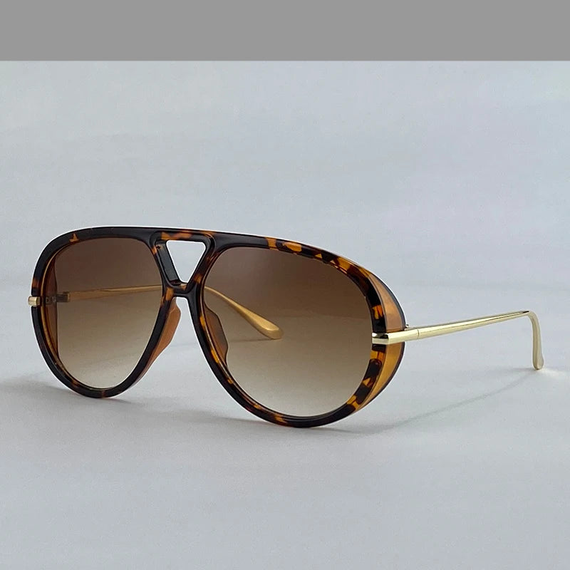Óculos Pilot Punk Oversized 2025 – Vintage Luxo UV400