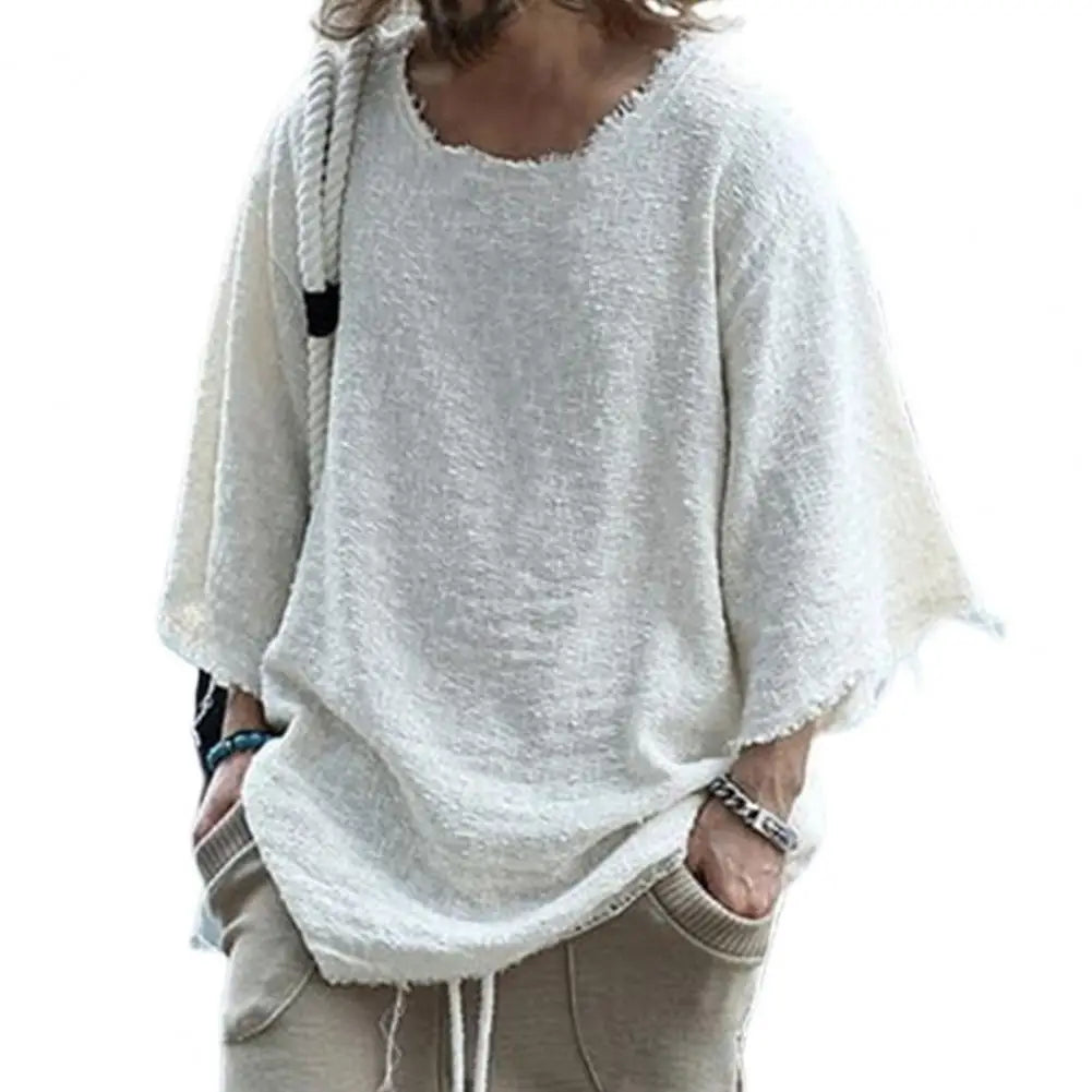 Camiseta Masculina Relic Raw – Manga Longa com Bordas Irregulares