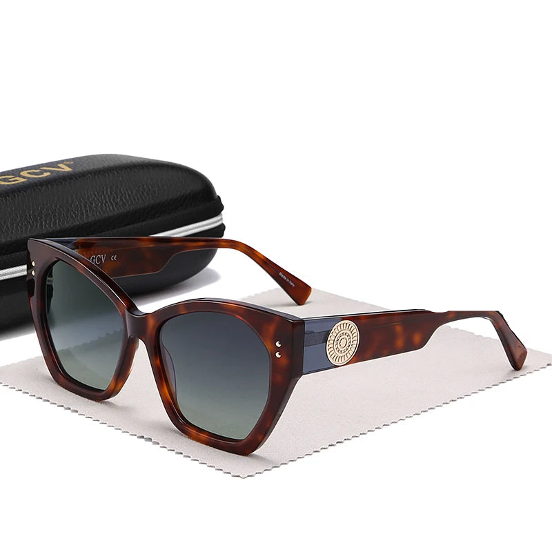 Óculos Borboleta Acetato 520 – Luxo Italiano Polarizado