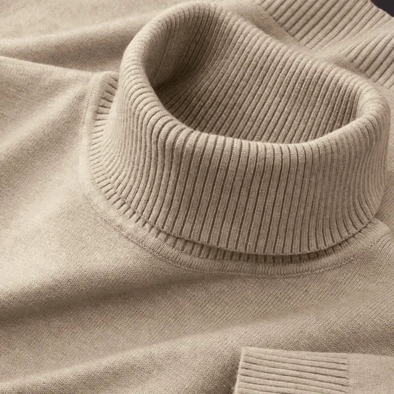 Blusa Masculina Premium em Tricô - Gola Alta | Acrílico e Poliéster