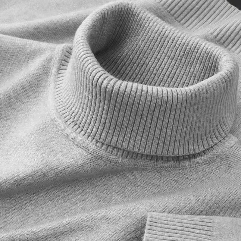 Blusa Masculina Premium em Tricô - Gola Alta | Acrílico e Poliéster