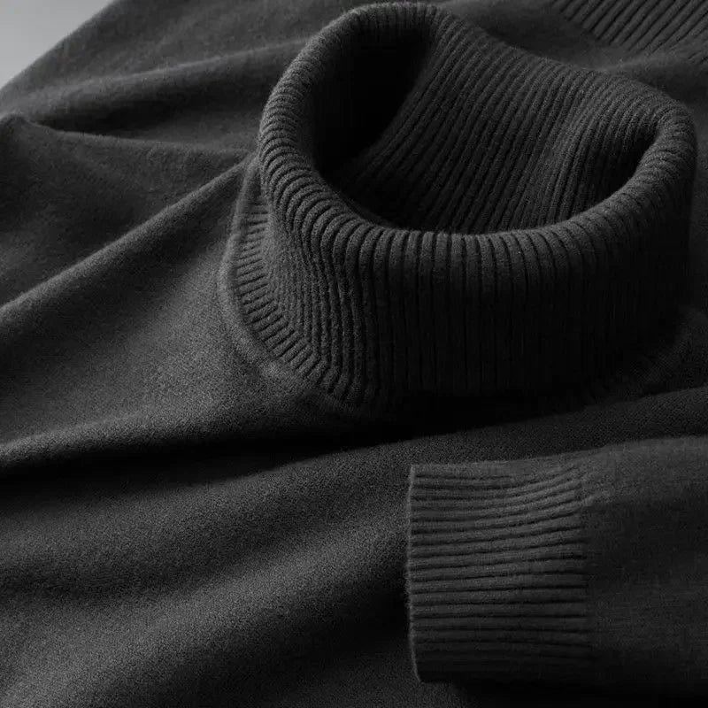 Blusa Masculina Premium em Tricô - Gola Alta | Acrílico e Poliéster