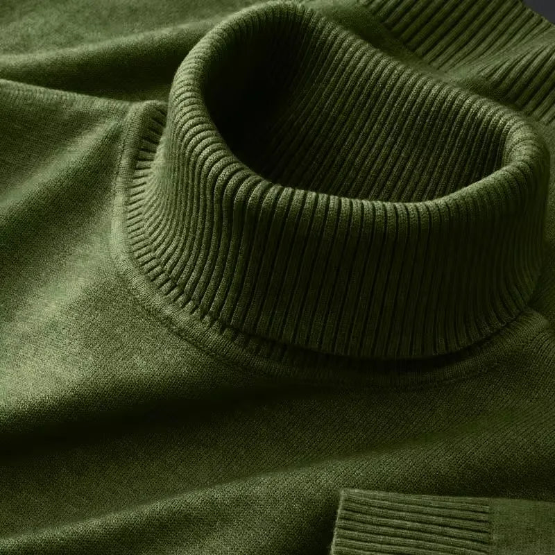 Blusa Masculina Premium em Tricô - Gola Alta | Acrílico e Poliéster