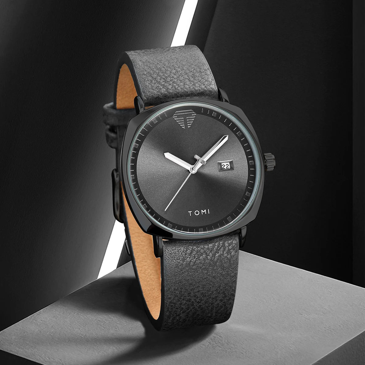 Relógio Minimalista Masculino TOMI – Design Moderno com Calendário