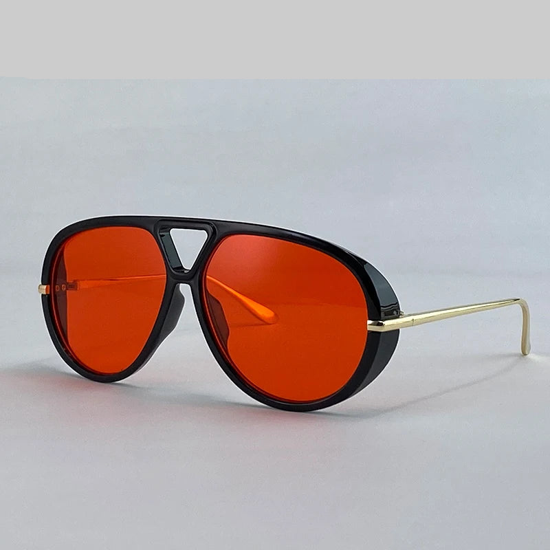 Óculos Pilot Punk Oversized 2025 – Vintage Luxo UV400