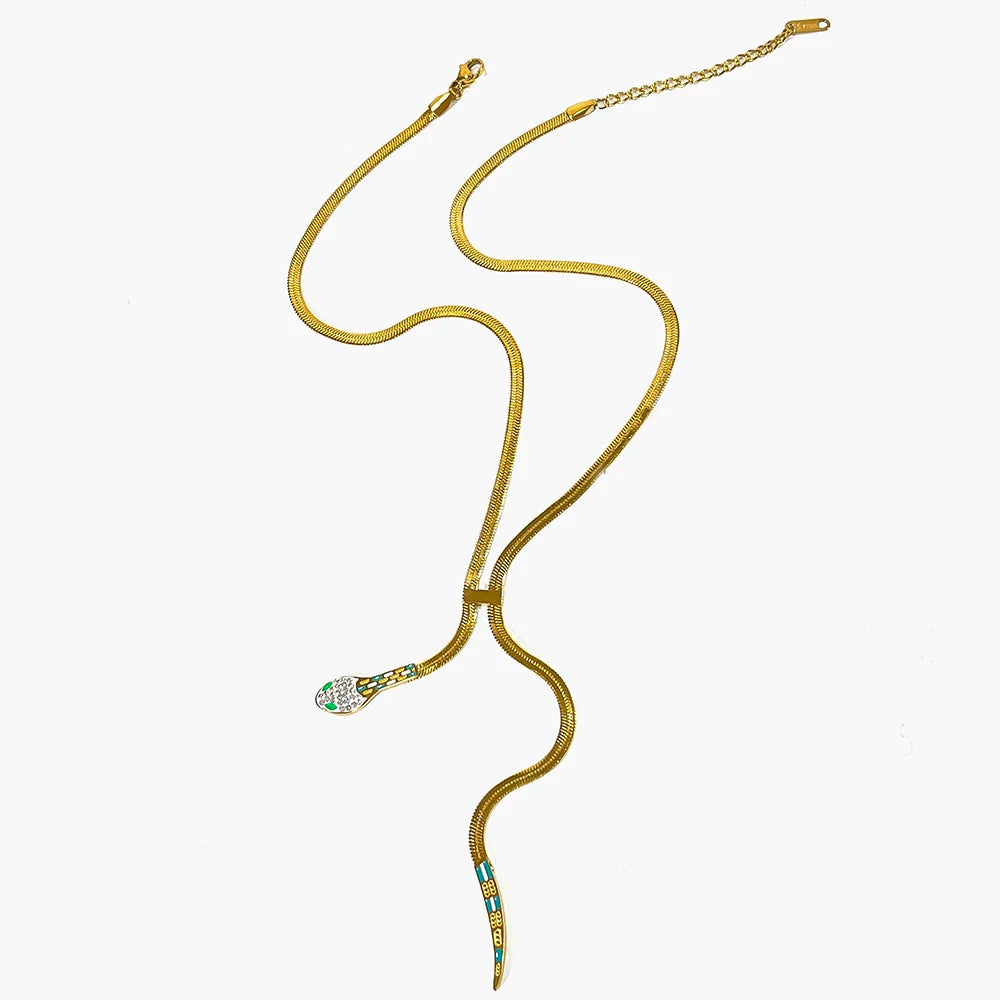 Colar Serpente Dourada Lúmina