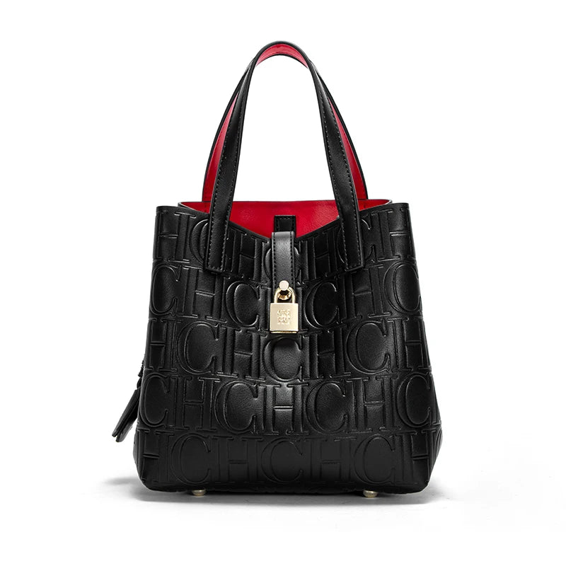 Bolsa Feminina Clássica Retro 2025 - Couro Sintético PU | Estampa Letter | Grande Capacidade