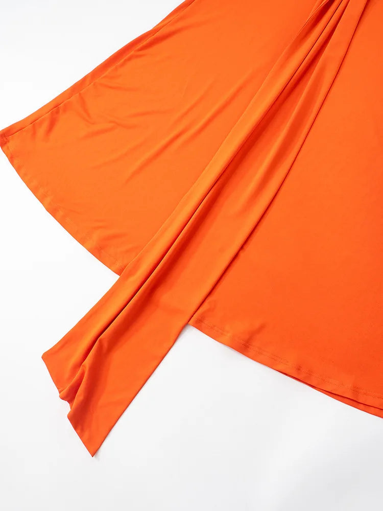 Vestido Longo Draped Éclipse – Elegância Escultural