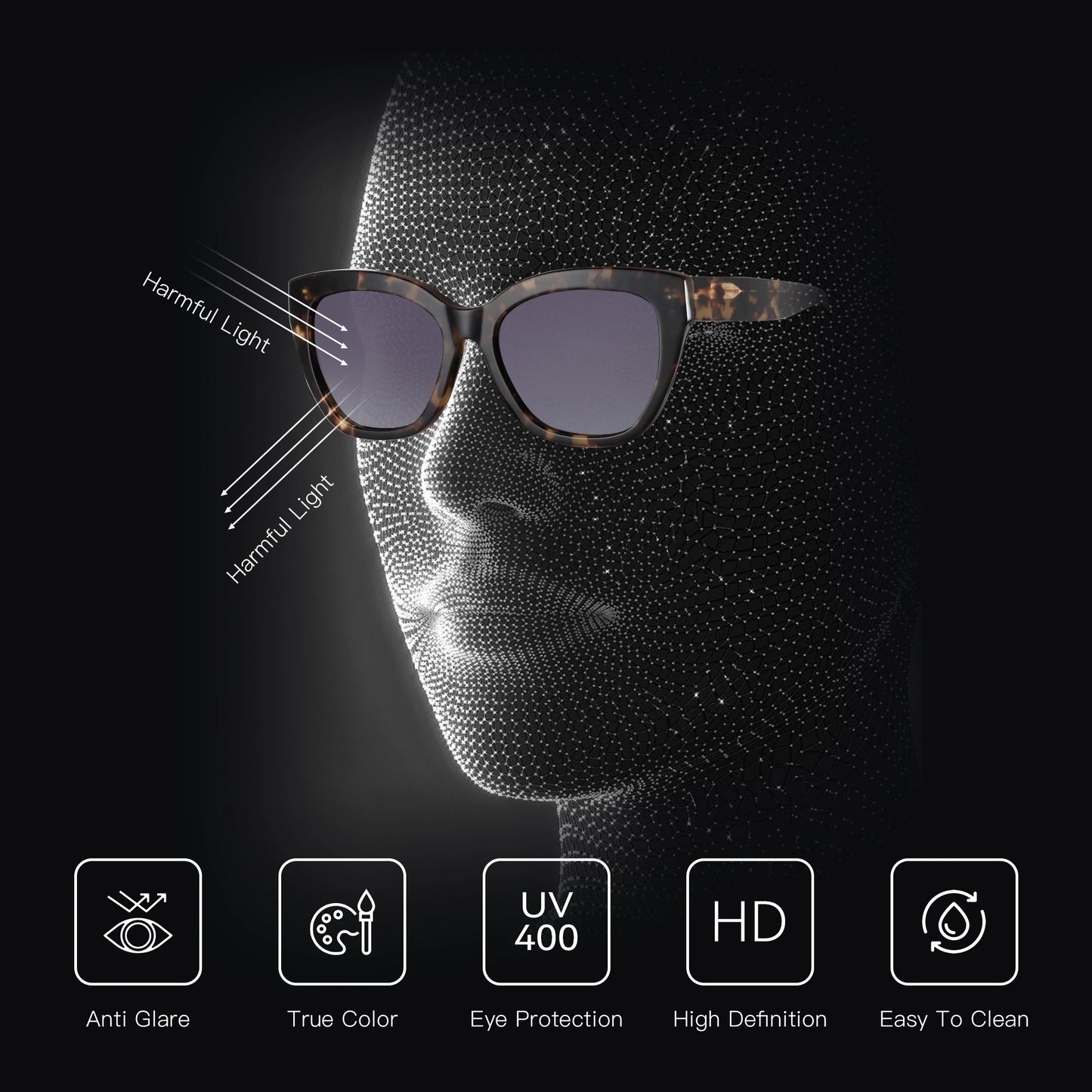 Zen Éclipse Acetato Butterfly — Óculos de Sol Polarizados Femininos