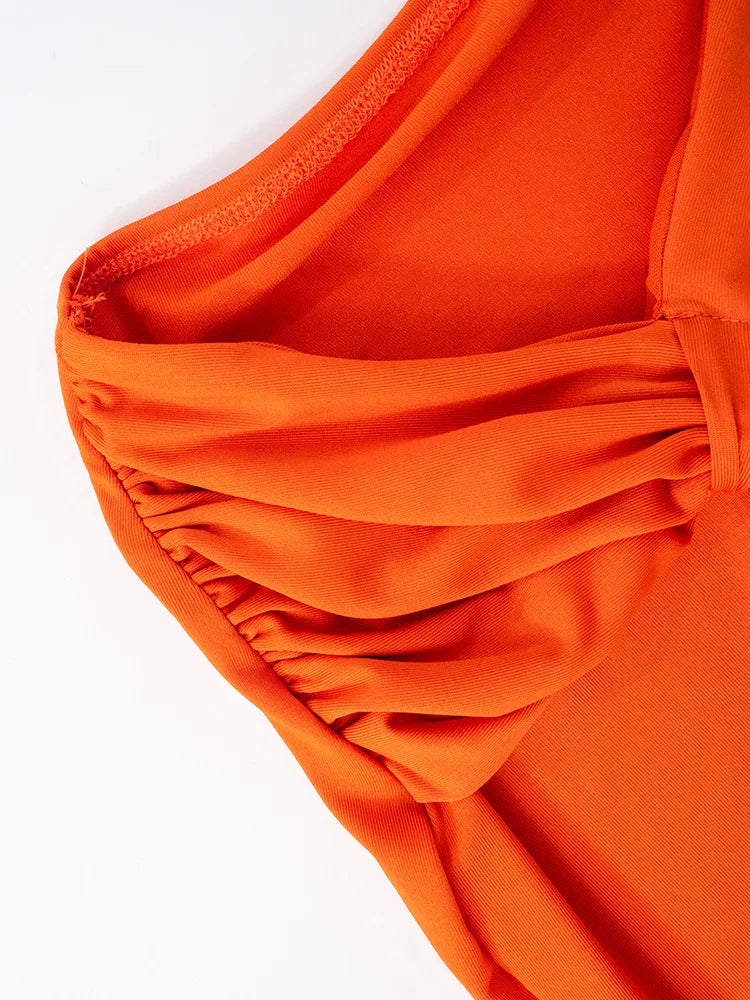 Vestido Longo Draped Éclipse – Elegância Escultural