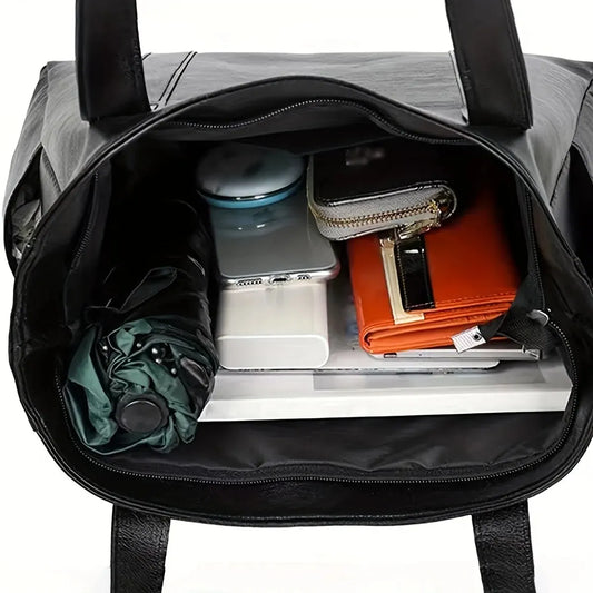 Vintage Majestic - Bolsa Tote Retrô em PU Vegano