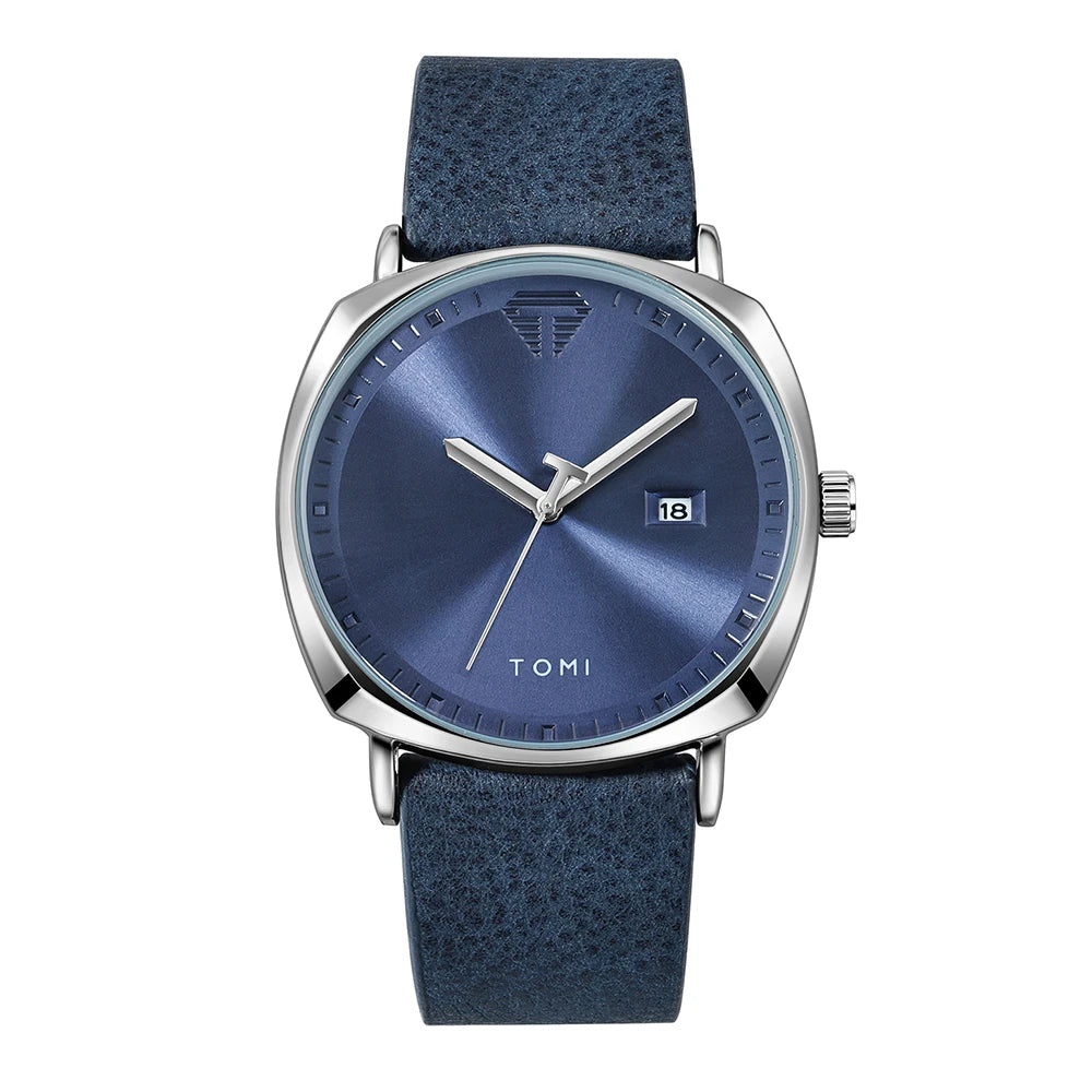 Relógio Minimalista Masculino TOMI – Design Moderno com Calendário