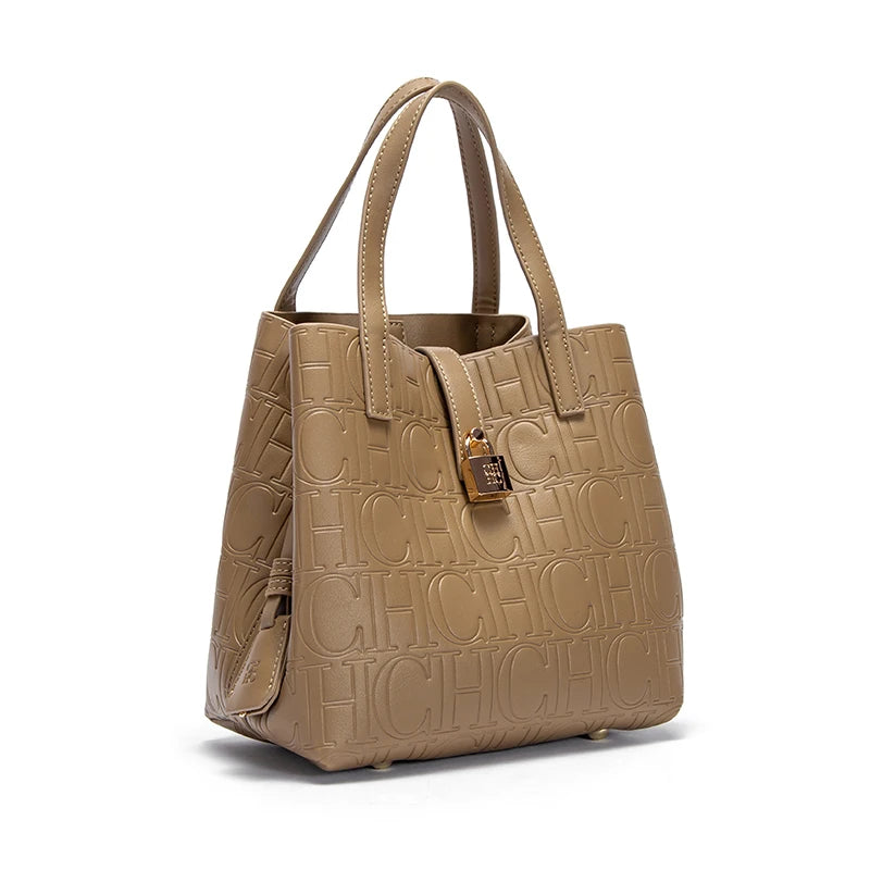 Bolsa Feminina Clássica Retro 2025 - Couro Sintético PU | Estampa Letter | Grande Capacidade