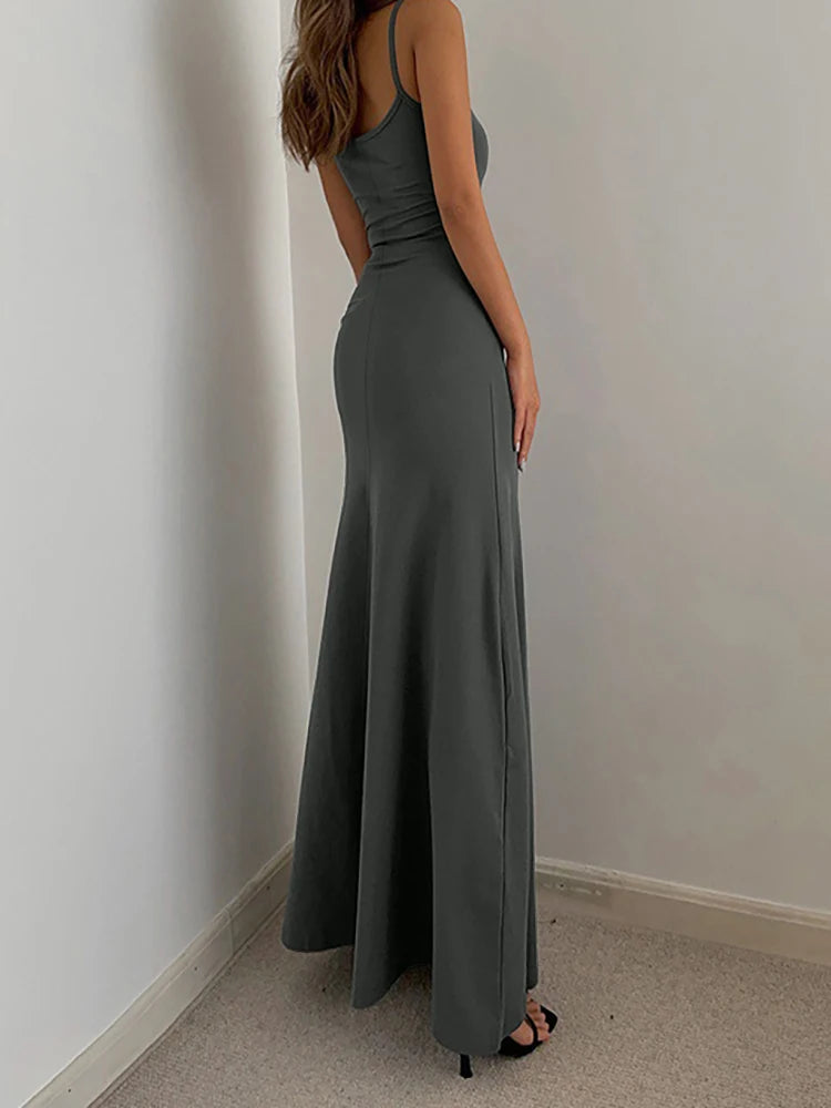 Vestido Longo Halter Feminino - Verão 2025