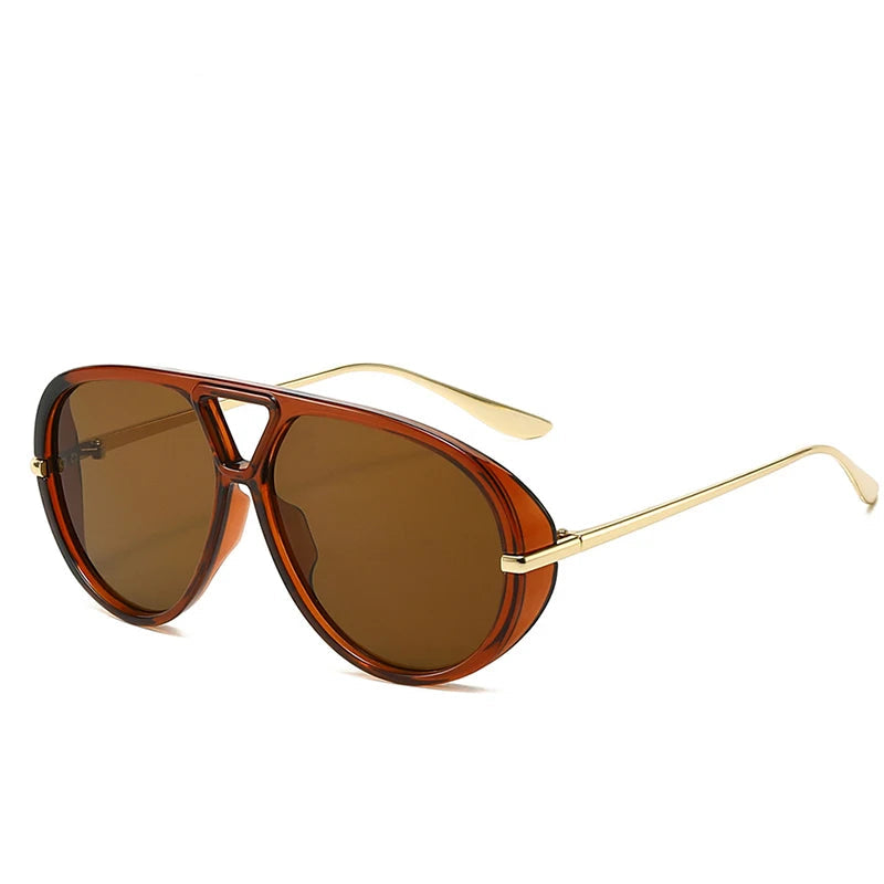 Óculos Pilot Punk Oversized 2025 – Vintage Luxo UV400