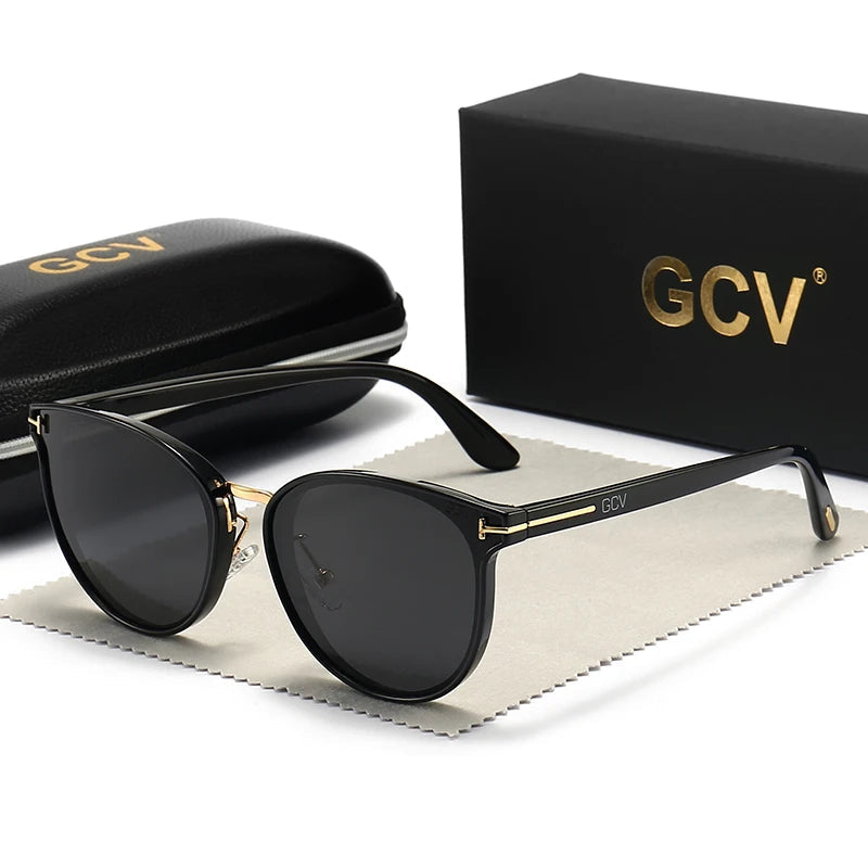 Óculos Lady Cat Eye 2025 – Polarizados, Luxo Ultralight