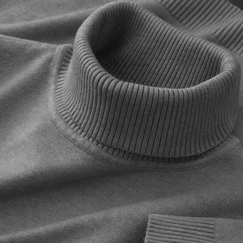 Blusa Masculina Premium em Tricô - Gola Alta | Acrílico e Poliéster