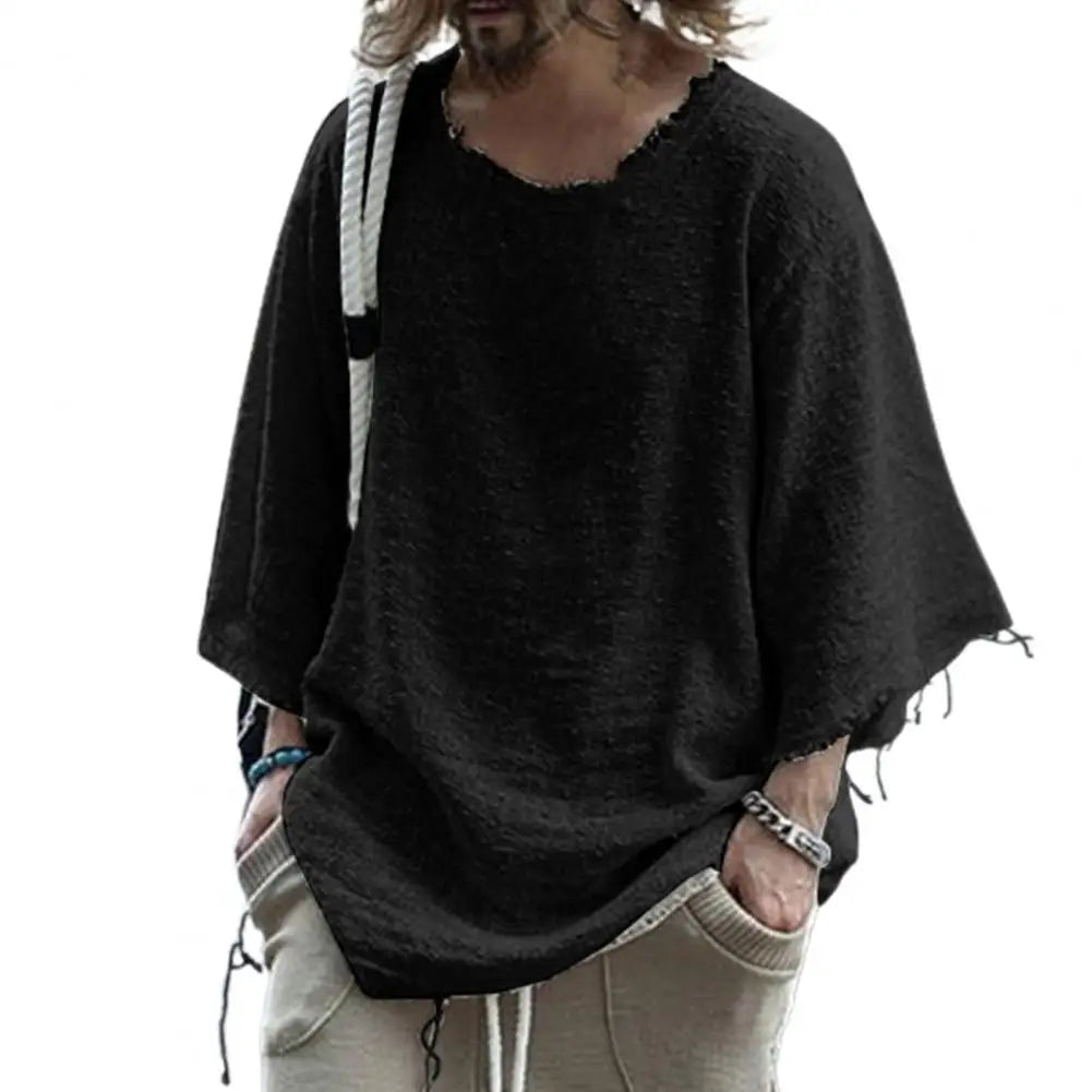 Camiseta Masculina Relic Raw – Manga Longa com Bordas Irregulares