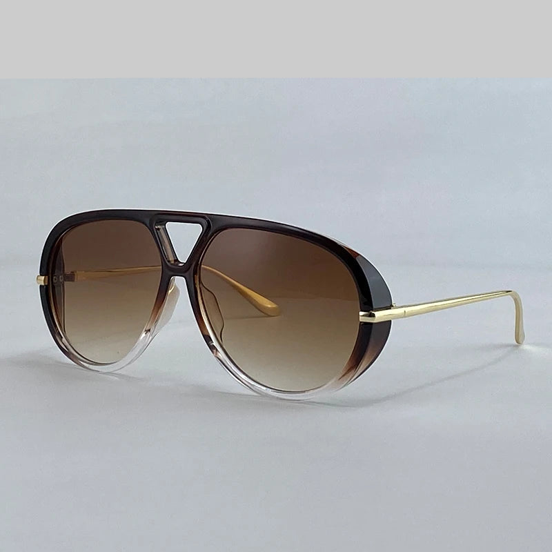Óculos Pilot Punk Oversized 2025 – Vintage Luxo UV400