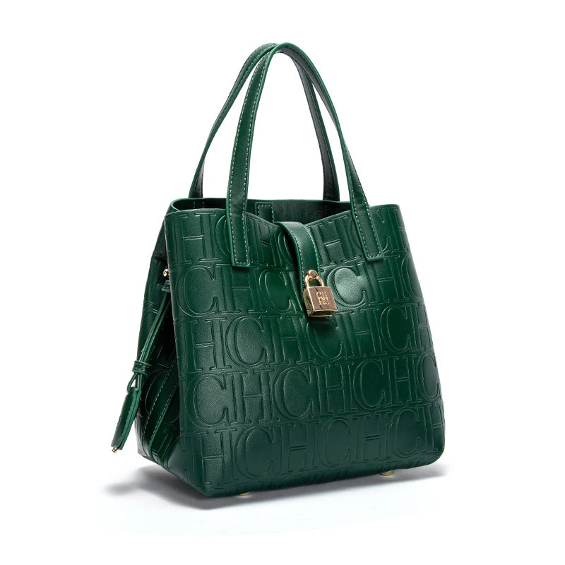 Bolsa Feminina Clássica Retro 2025 - Couro Sintético PU | Estampa Letter | Grande Capacidade