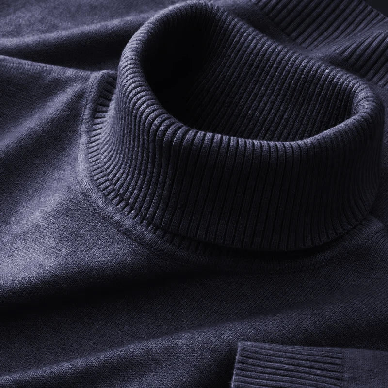 Blusa Masculina Premium em Tricô - Gola Alta | Acrílico e Poliéster