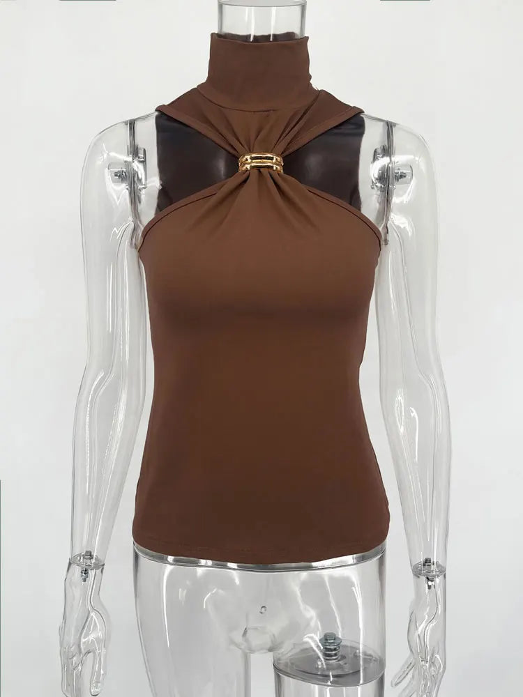 Top Cropped Off-Shoulder LuxeClub™ – Y2K Sofisticado com Elasticidade e Estilo Atemporal
