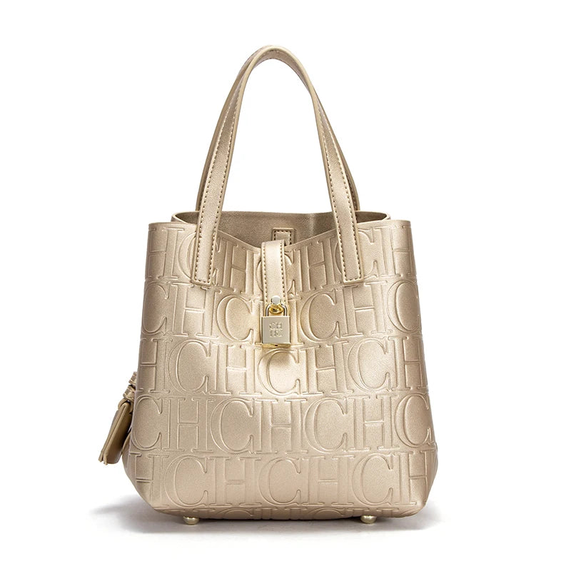 Bolsa Feminina Clássica Retro 2025 - Couro Sintético PU | Estampa Letter | Grande Capacidade