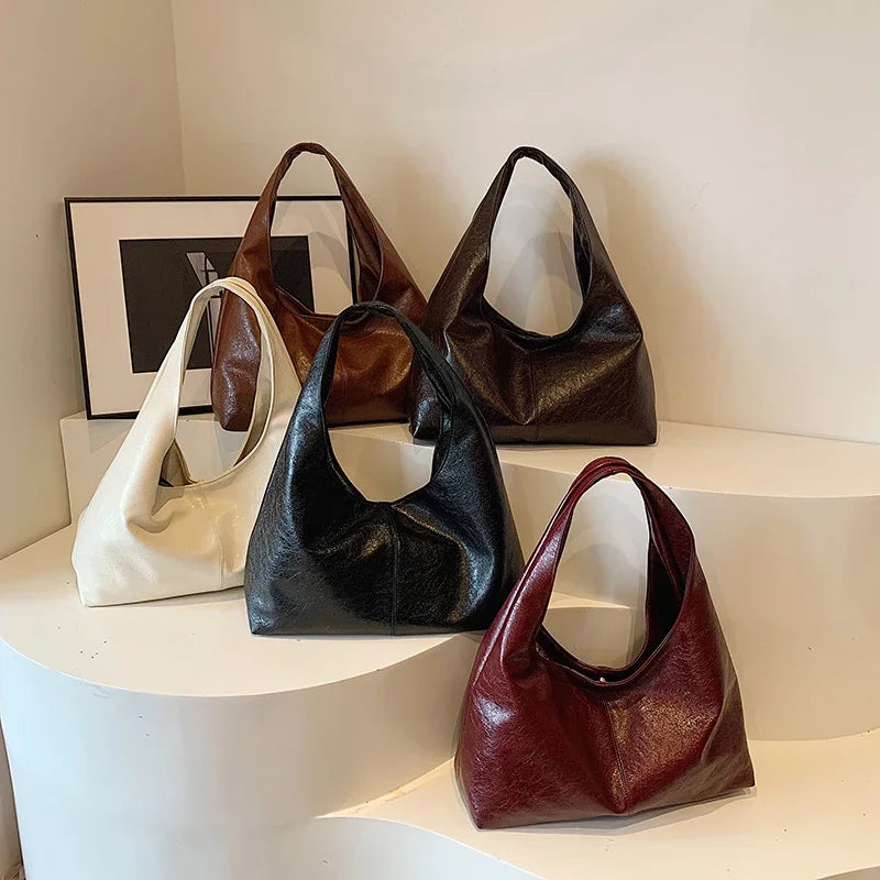 Bolsa Hobo Premium em Couro Sintético - Tendência Y2K - Elegância e Espaço