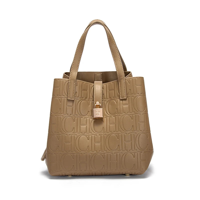 Bolsa Feminina Clássica Retro 2025 - Couro Sintético PU | Estampa Letter | Grande Capacidade