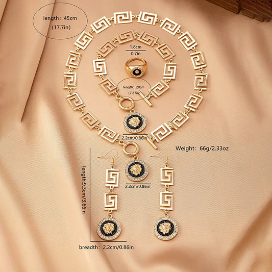 Conjunto de Joias Majestic Lion – Elegância Atemporal