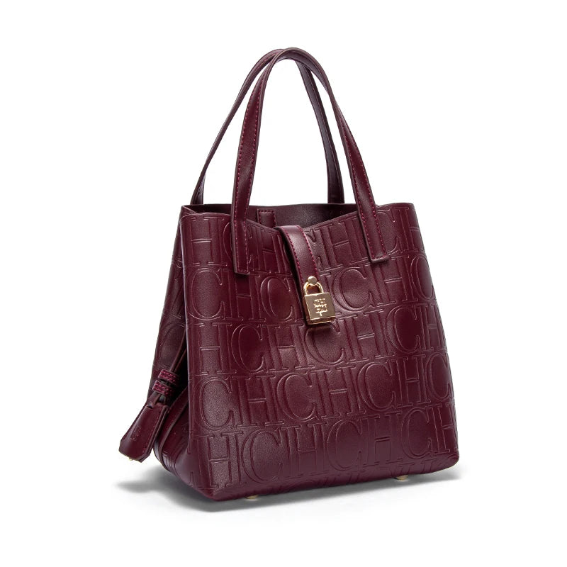 Bolsa Feminina Clássica Retro 2025 - Couro Sintético PU | Estampa Letter | Grande Capacidade